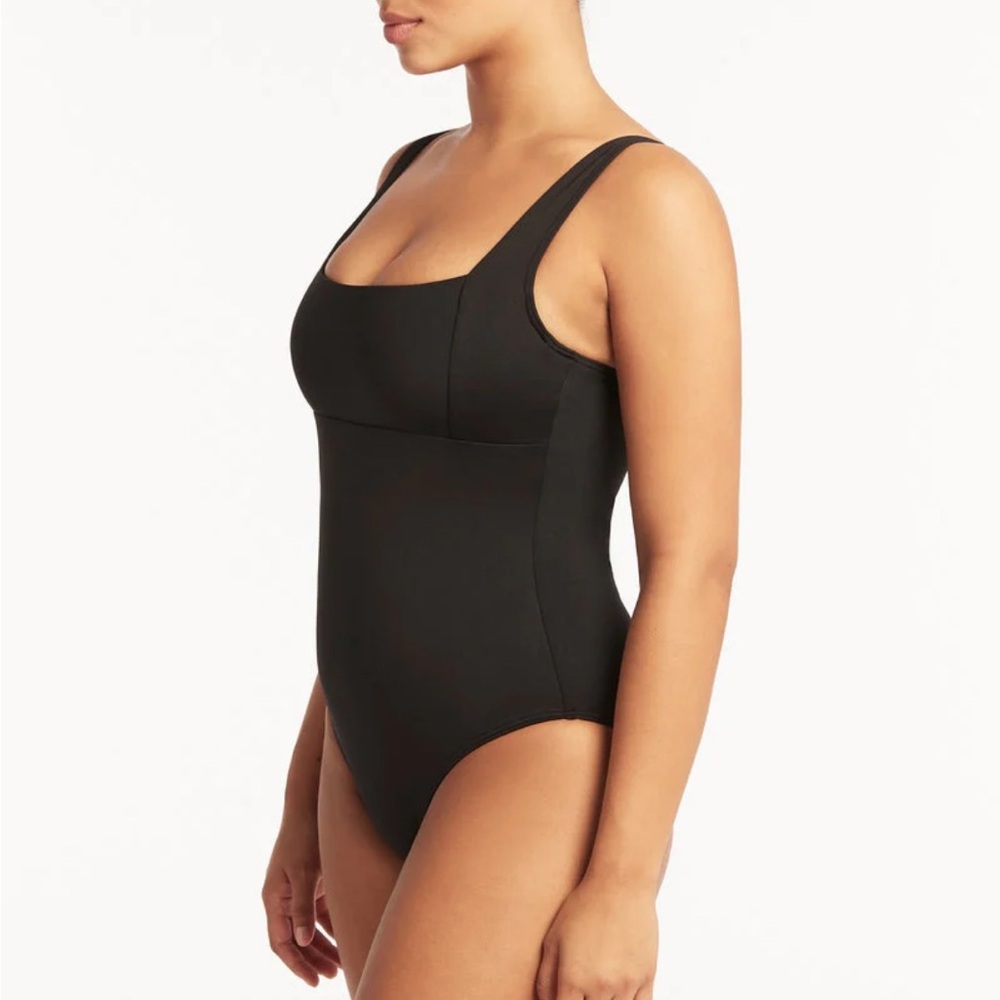 SEA LEVEL SWIM AUSTRALIA eco essentials square neck underwire one piece swimsuit - Picture 6 of 12